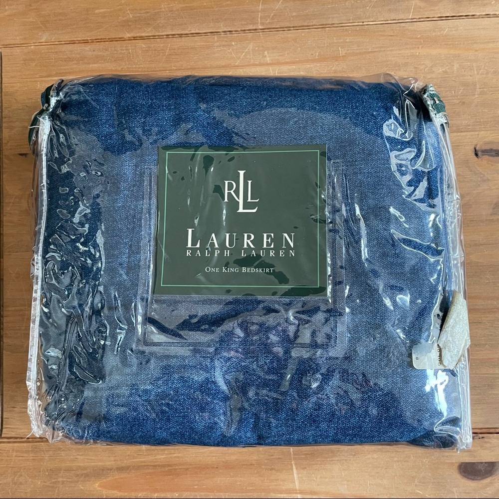 Lauren Ralph Lauren king dust ruffle medium denim